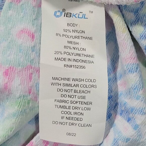 IBKUL Top Womens XS Long Sleeve Floral Mock Neck Zip UPF 50 Mesh Sleeve Golf NEW - Picture 9 of 13